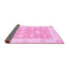 Sideview of Abstract Pink Modern Rug, abs2969pnk