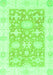 Machine Washable Abstract Green Modern Area Rugs, wshabs2969grn