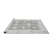 Sideview of Machine Washable Abstract Gray Modern Rug, wshabs2969gry