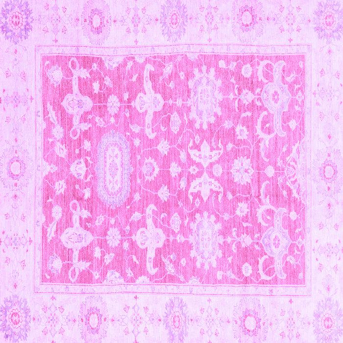 Square Machine Washable Abstract Purple Modern Area Rugs, wshabs2969pur