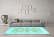 Machine Washable Abstract Light Blue Modern Rug in a Living Room, wshabs2969lblu