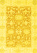 Machine Washable Abstract Yellow Modern Rug, wshabs2969yw