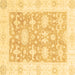 Square Abstract Brown Modern Rug, abs2969brn