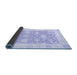 Sideview of Abstract Blue Modern Rug, abs2969blu