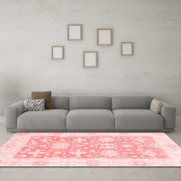 Modern Red Washable Rugs