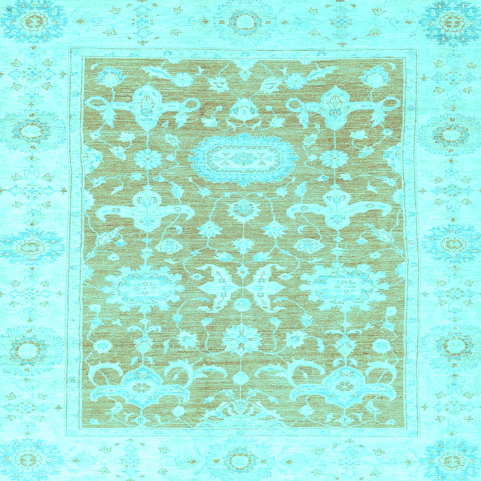 Square Abstract Light Blue Modern Rug, abs2969lblu