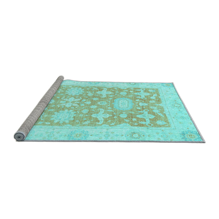 Sideview of Machine Washable Abstract Light Blue Modern Rug, wshabs2969lblu
