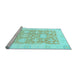 Sideview of Machine Washable Abstract Light Blue Modern Rug, wshabs2969lblu