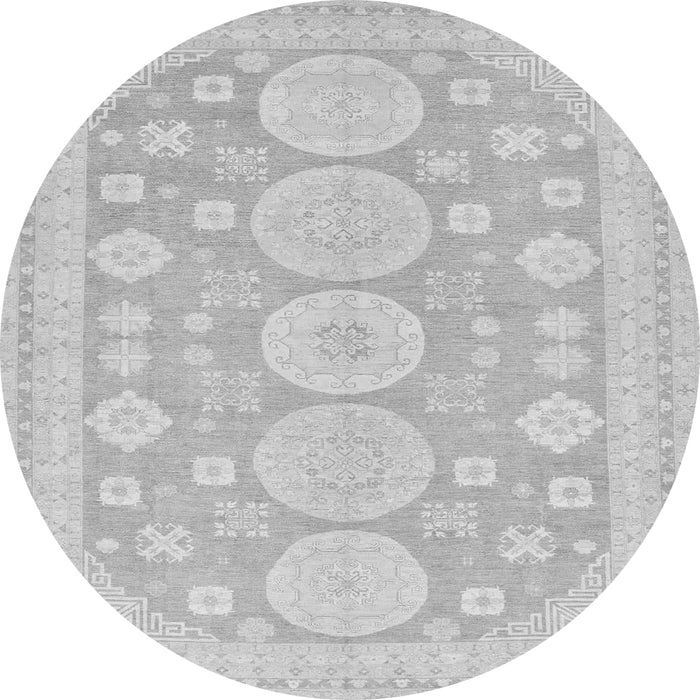 Round Oriental Gray Traditional Rug, abs296gry