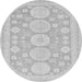 Round Oriental Gray Traditional Rug, abs296gry