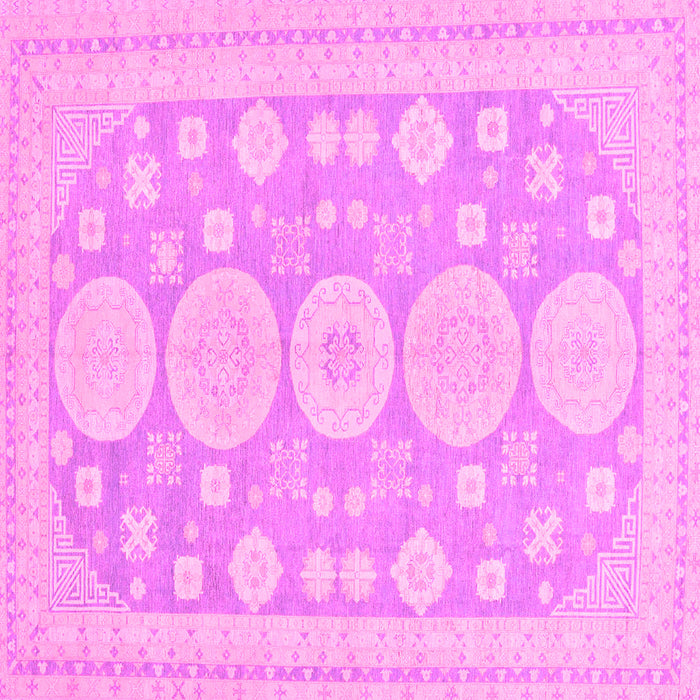 Square Oriental Pink Traditional Rug, abs296pnk