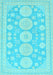 Machine Washable Oriental Light Blue Traditional Rug, wshabs296lblu