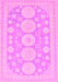 Machine Washable Oriental Pink Traditional Rug, wshabs296pnk