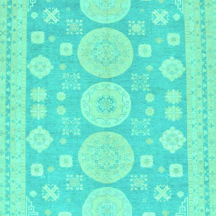Machine Washable Oriental Turquoise Traditional Area Rugs, wshabs296turq
