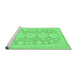 Sideview of Machine Washable Oriental Emerald Green Traditional Area Rugs, wshabs296emgrn