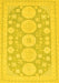 Machine Washable Oriental Yellow Traditional Rug, wshabs296yw