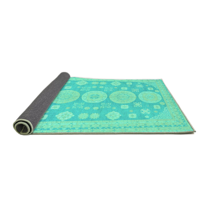 Sideview of Oriental Turquoise Traditional Rug, abs296turq