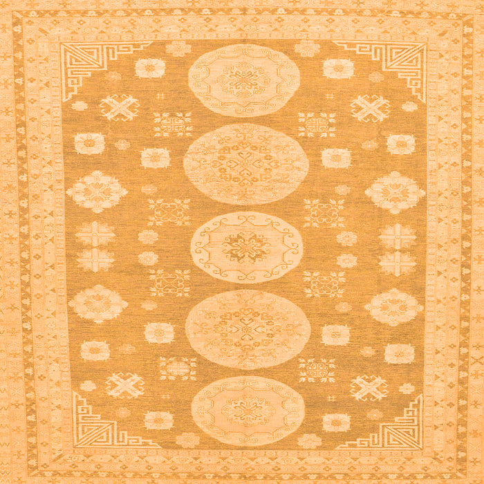 Square Oriental Orange Traditional Rug, abs296org