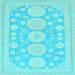 Square Oriental Light Blue Traditional Rug, abs296lblu