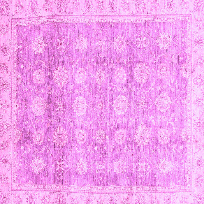 Square Machine Washable Oriental Purple Traditional Area Rugs, wshabs2970pur