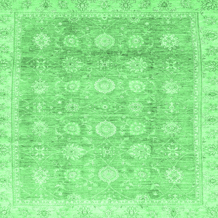 Square Oriental Emerald Green Traditional Rug, abs2970emgrn