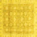 Square Oriental Yellow Traditional Rug, abs2970yw