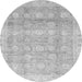 Round Oriental Gray Traditional Rug, abs2970gry