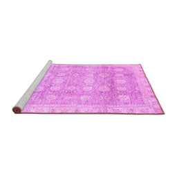 Sideview of Machine Washable Oriental Purple Traditional Area Rugs, wshabs2970pur