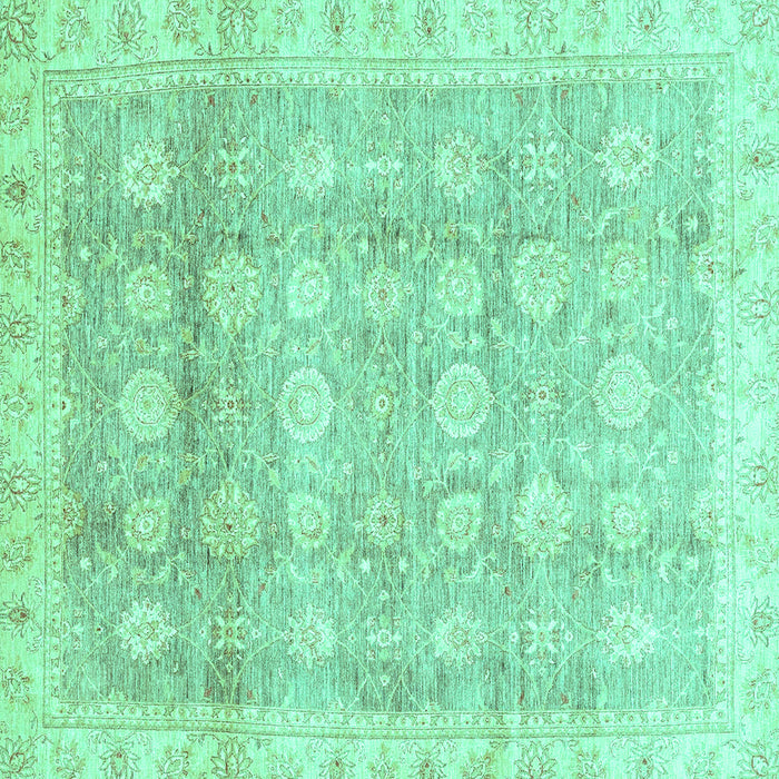 Square Oriental Turquoise Traditional Rug, abs2970turq
