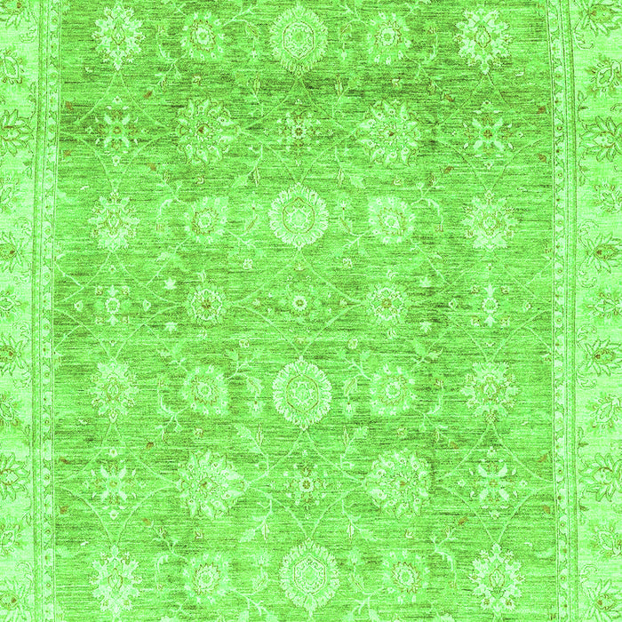 Machine Washable Oriental Green Traditional Area Rugs, wshabs2970grn