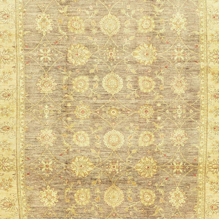 Machine Washable Abstract Gold Rug, wshabs2970