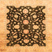 Square Oriental Orange Traditional Rug, abs2971org