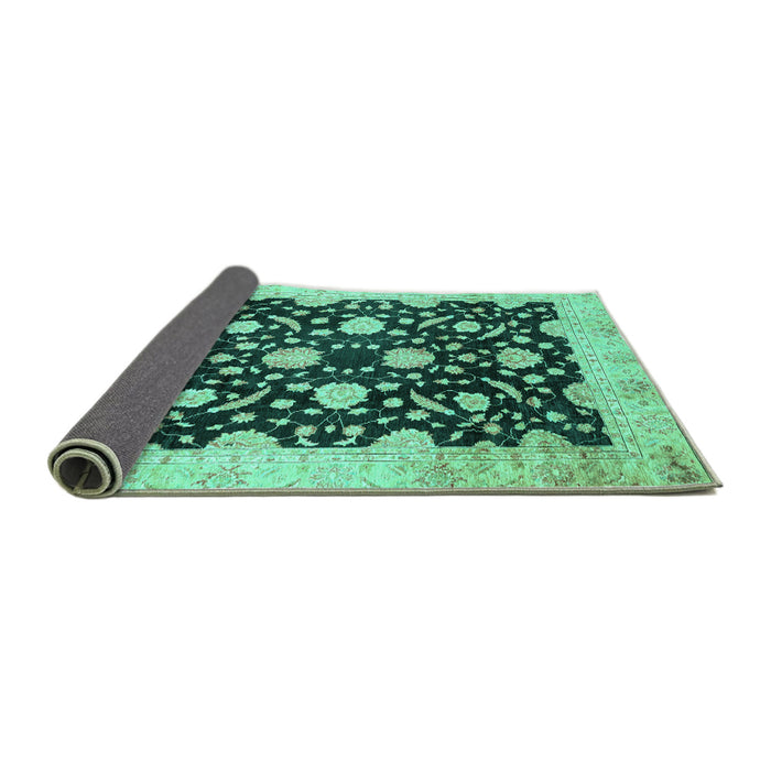 Sideview of Oriental Turquoise Traditional Rug, abs2971turq