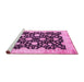 Sideview of Machine Washable Oriental Pink Traditional Rug, wshabs2971pnk