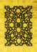 Machine Washable Oriental Yellow Traditional Rug, wshabs2971yw