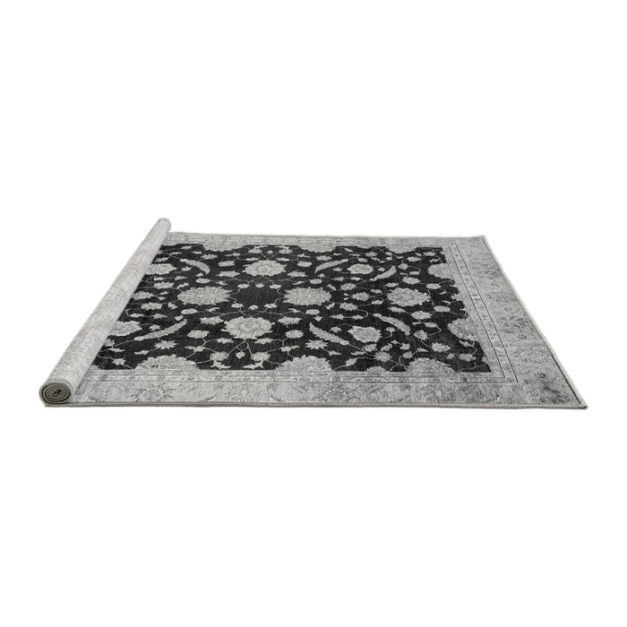 Sideview of Machine Washable Oriental Gray Traditional Rug, wshabs2971gry