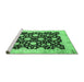 Sideview of Machine Washable Oriental Emerald Green Traditional Area Rugs, wshabs2971emgrn