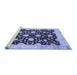 Sideview of Machine Washable Oriental Blue Traditional Rug, wshabs2971blu