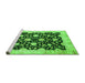 Sideview of Machine Washable Oriental Green Traditional Area Rugs, wshabs2971grn