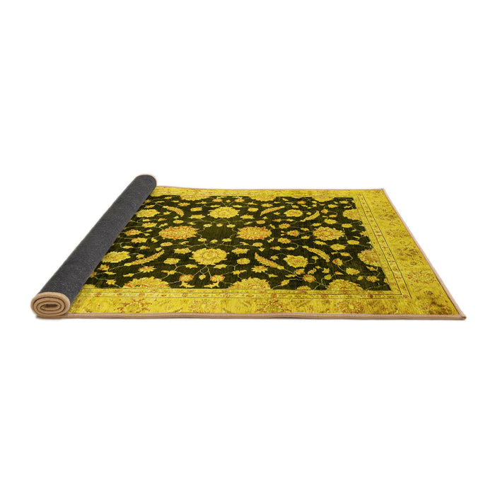 Sideview of Oriental Yellow Traditional Rug, abs2971yw