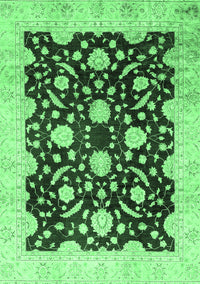 Oriental Emerald Green Traditional Rug, abs2971emgrn