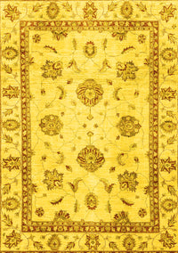 Abstract Yellow Modern Rug, abs2972yw