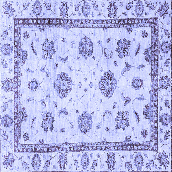 Square Abstract Blue Modern Rug, abs2972blu