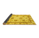 Sideview of Abstract Yellow Modern Rug, abs2972yw