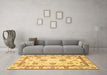 Machine Washable Abstract Brown Modern Rug in a Living Room,, wshabs2972brn