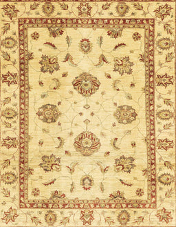 Abstract Chrome Gold Yellow Modern Rug, abs2972