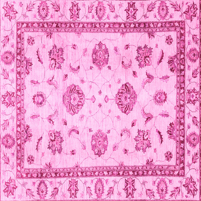 Square Abstract Pink Modern Rug, abs2972pnk