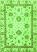 Machine Washable Abstract Green Modern Area Rugs, wshabs2972grn