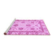 Sideview of Machine Washable Abstract Purple Modern Area Rugs, wshabs2972pur