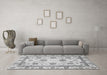 Machine Washable Abstract Gray Modern Rug in a Living Room,, wshabs2972gry